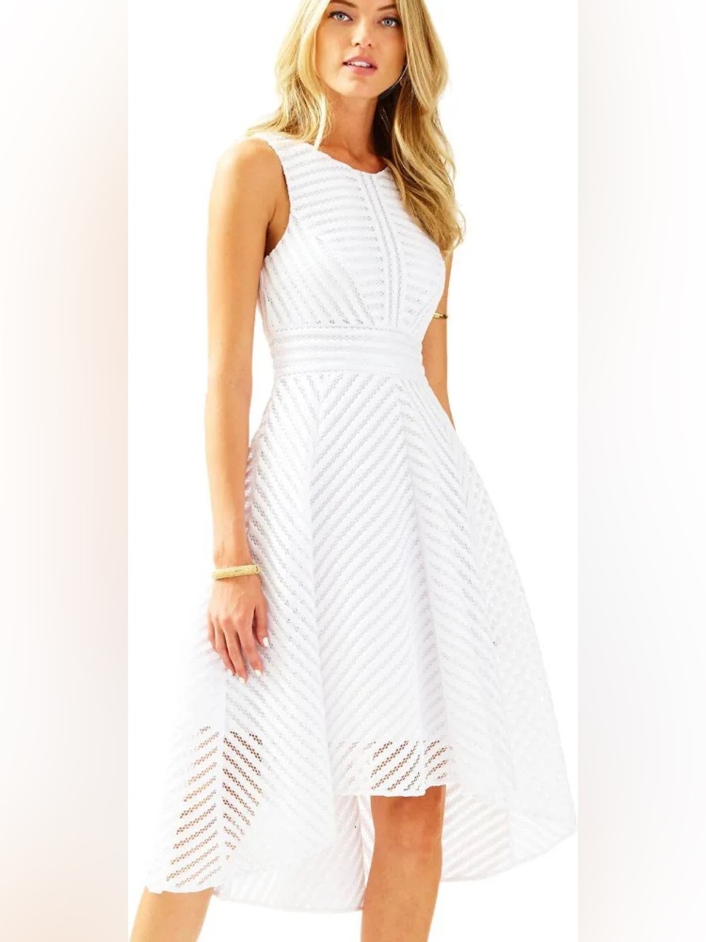 Lilly Pulitzer White Tilly Crochet Flare Twirl Dress XL